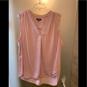 Pink/Blush Sleeveless V Neck Alfani Top XXL
